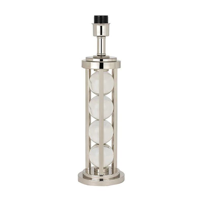 Interiors 1900 Lighting - Interiors - 1 Light Table Lamp Polished Nickel Plate, Clear Crystal - Base Only, E27