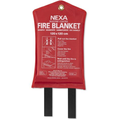 Nexa FBS-120 manta antiincendios roja 120x120 cm