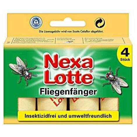 Nexa Lotte Fliegenfänger 4 Stück Fliegenfalle Klebefalle Mückenfalle Mücken