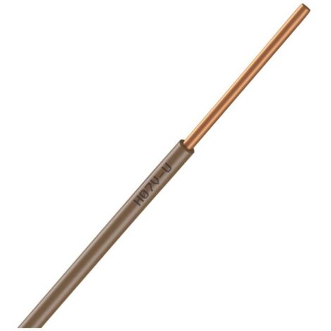Nexans   01225016  Bobine de fil Electrique 1,5mm Brun Long 100m [ H07V U PASSEO 1 ]