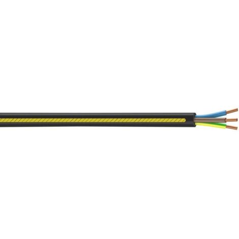 Nexans – Câble électrique 3 G 2.5 mm² U1000R2V – Longueur 25 m – Résistant aux UV pour installations extérieures – Câble avec terre