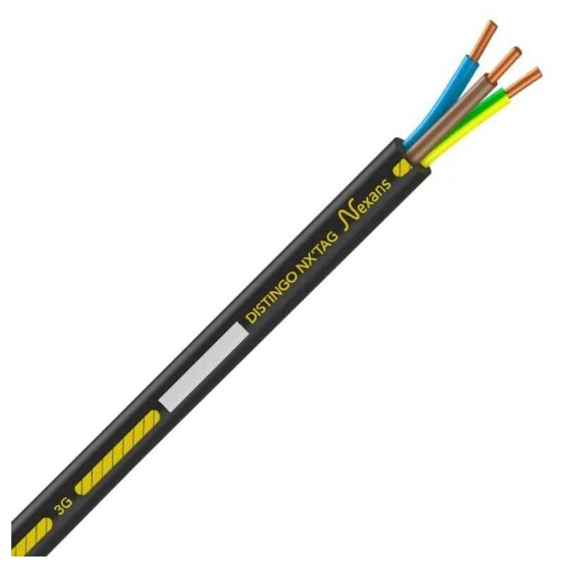 Nexans - Cable rigide R2V Distingo Nx'Tag cuivre 3G2,5 couronne 50m