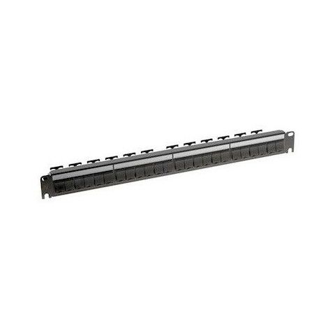 Nexans N521661BK Fixed panel 24P snap-in empty black