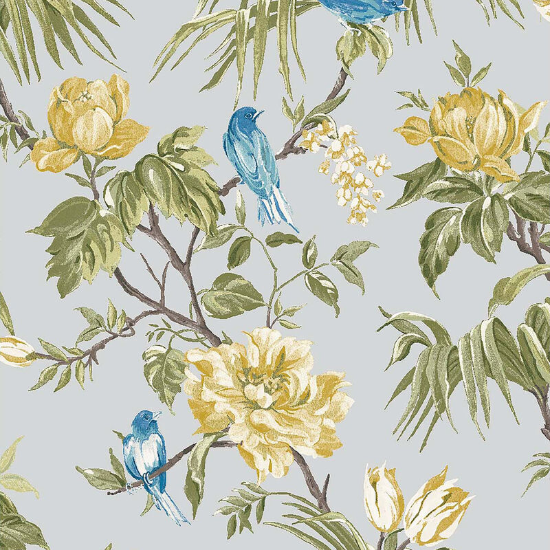 Next Birds & Blooms Grau Vliestapete 10mx52cm