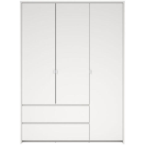 Next Kleiderschrank 3 Türen 2 Schubladen 149x200cm weiß.