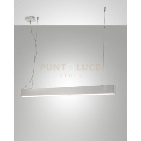 NEXT LAMPADARIO A SOSPENSIONE BIANCO L.112X4,6CM DIMMERABILE DOPPIA EMISSIONE A LED 3000K - 22+23W - 2600+2860 lm