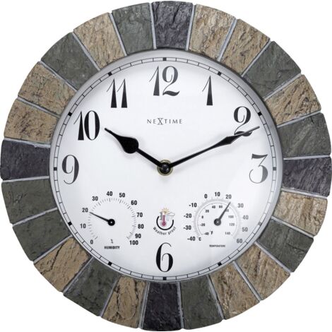 Nextime Außenwanduhr Aster Ø 26 cm Wanduhr