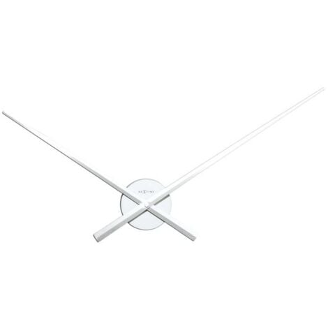 NeXtime horloge de très grande murale "HANDS", simplement 2 aiguilles de aluminium, blanc, ø 70 cm
