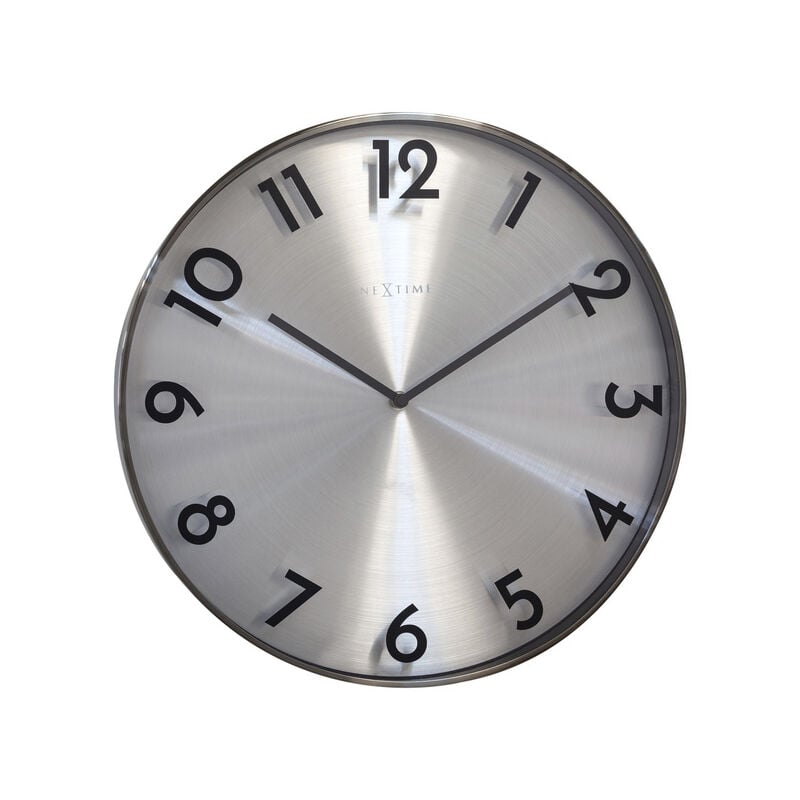 Horloge murale en métal NeXtime NE-3289GS - 40 cm - Horloge silencieuse - Métal - "Reflection"