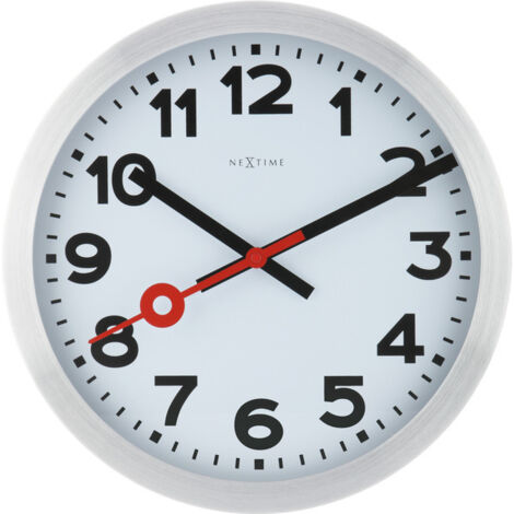 Nextime Tisch- Wanduhr Station Stripe Index Ø 35 cm Wanduhr