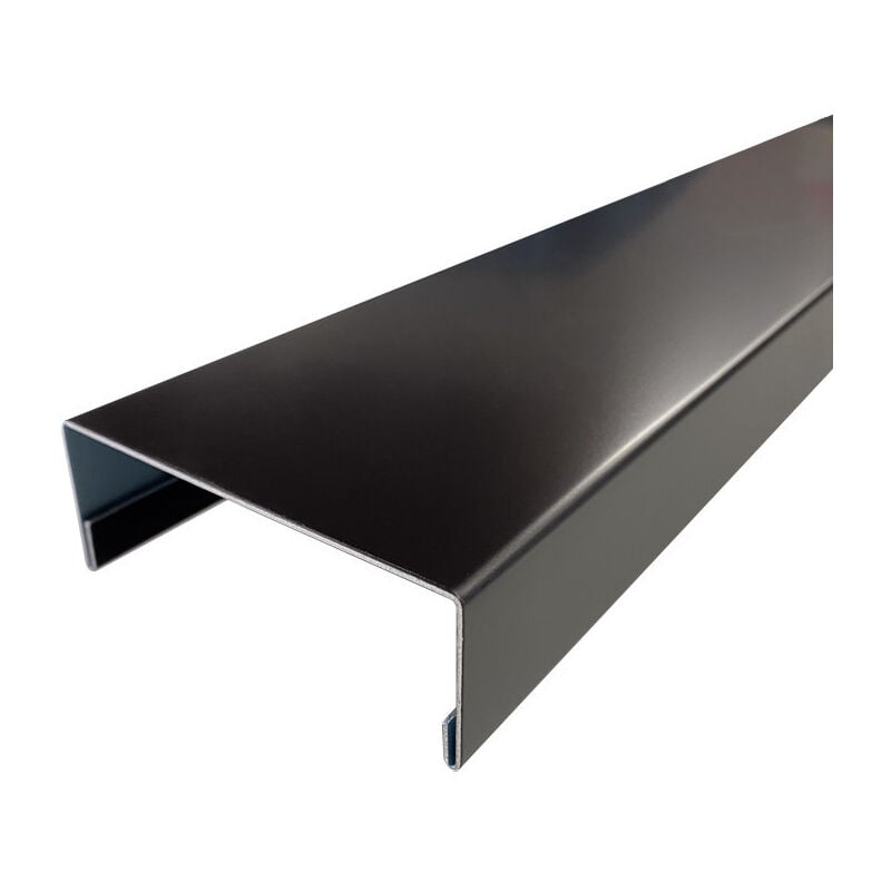 Nez de cloison 2m60 en alu 15/10ème - 74mm - RAL9005 Aluhome