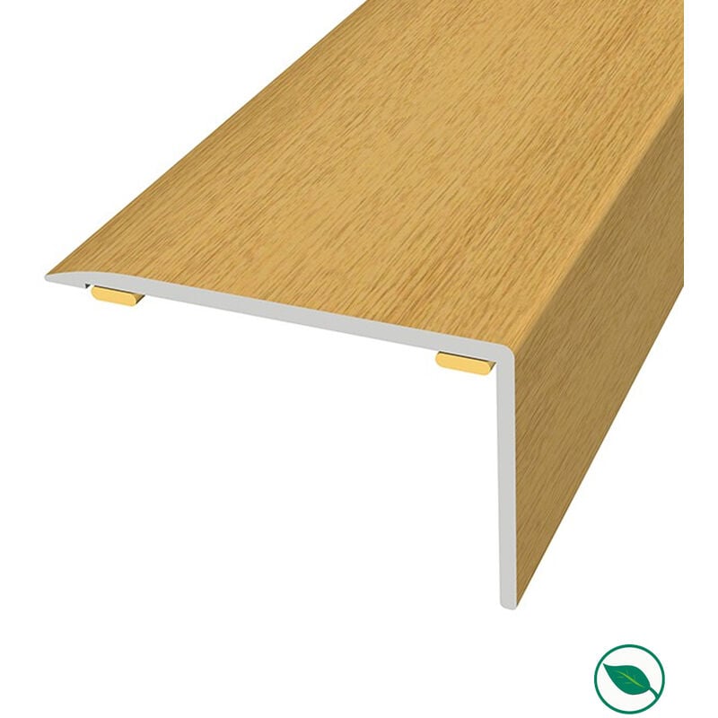 Nez de marche alu antidérapant adhésif coloris (33) chêne antique Lg 135cm x larg 4cm x 2,5cm