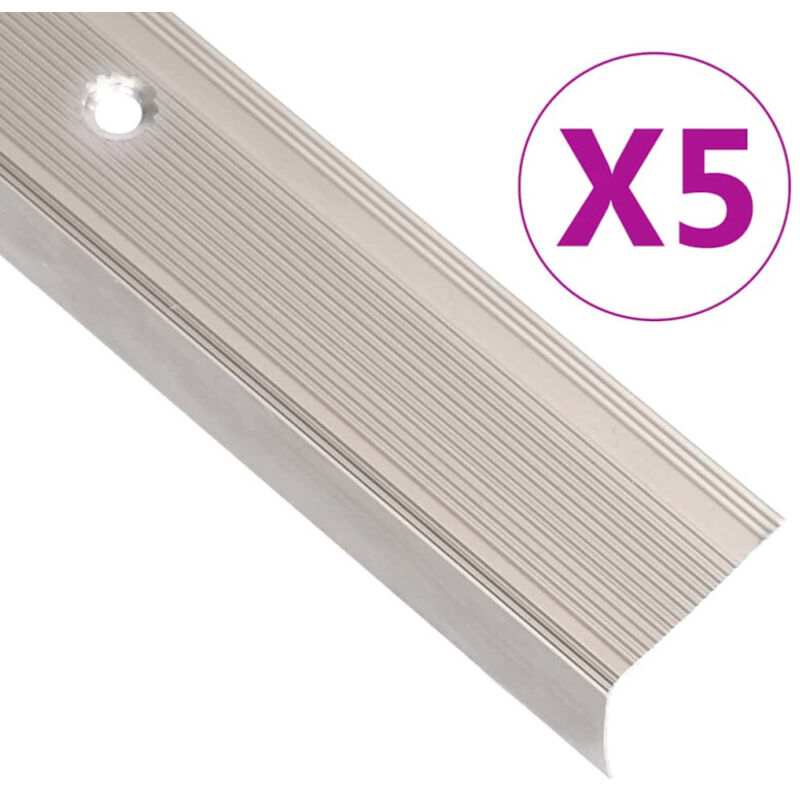 Vidaxl - Nez de marche forme en l 5 pcs aluminium 100 cm champagne