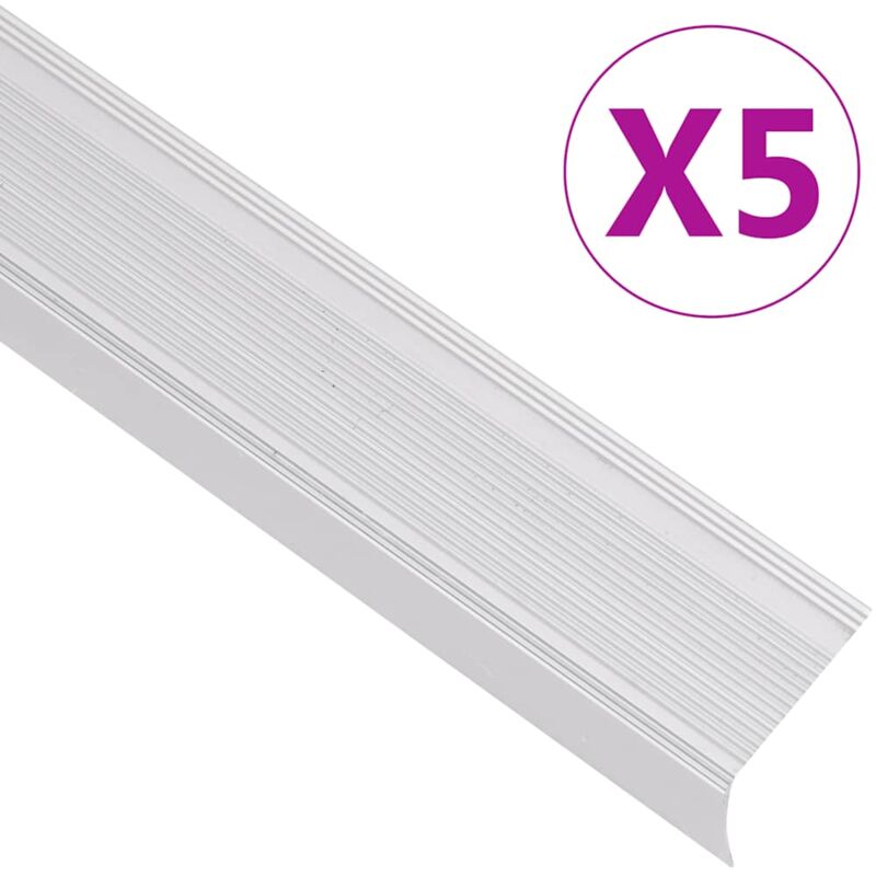 Vidaxl - Nez de marche forme en l 5 pcs aluminium 100 cm argenté