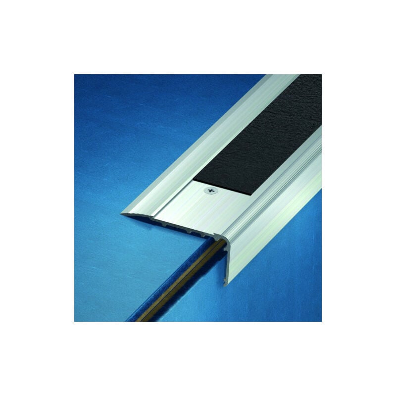 Nez de marche Longueur 3M pose rapportée 67 x 32 mm Argent 3 m Naturel 67 + 32 mm