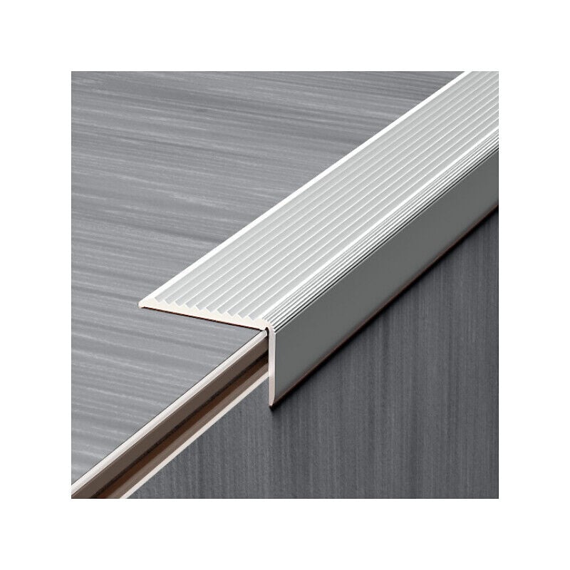 3M - Nez de marche modèle 25S - finition aluminium naturel - 25 x 15 - longueur 3 m - dinac