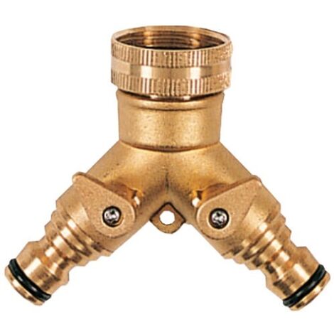 Nez de robinet 2 voies laiton automatique