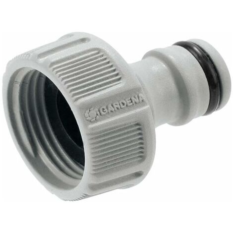 Nez de robinet 26,5 mm (G 3/4 pouces): OGS adaptateur pour raccordement d’un tuyau d’arrosage, technologie anti-éclaboussure, résistant au gel, vrac (18201).