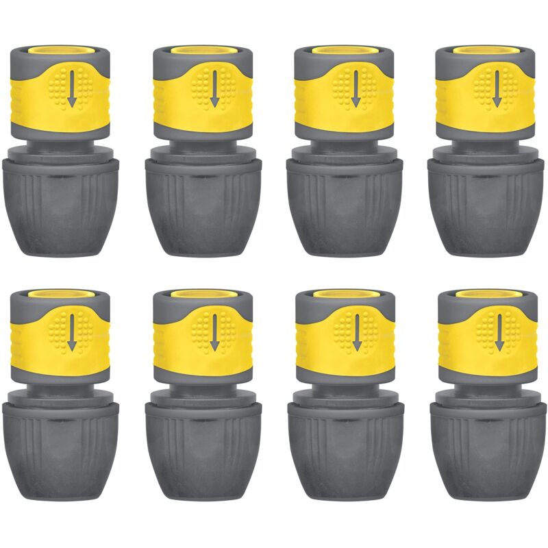 Lot de 8 raccords rapides bimatière Jardibric 19 mm – Connexion résistante pour tuyaux standards