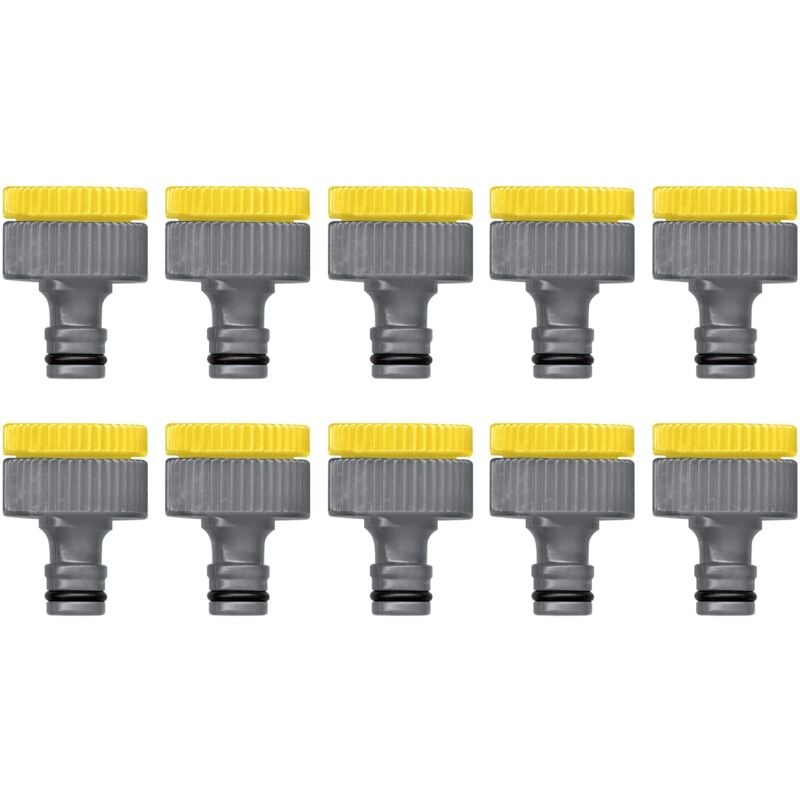 Lot de 10 raccords arrosage Jardibric nez de robinet 3/4' et 1' – adaptateurs standards pour tuyaux pe