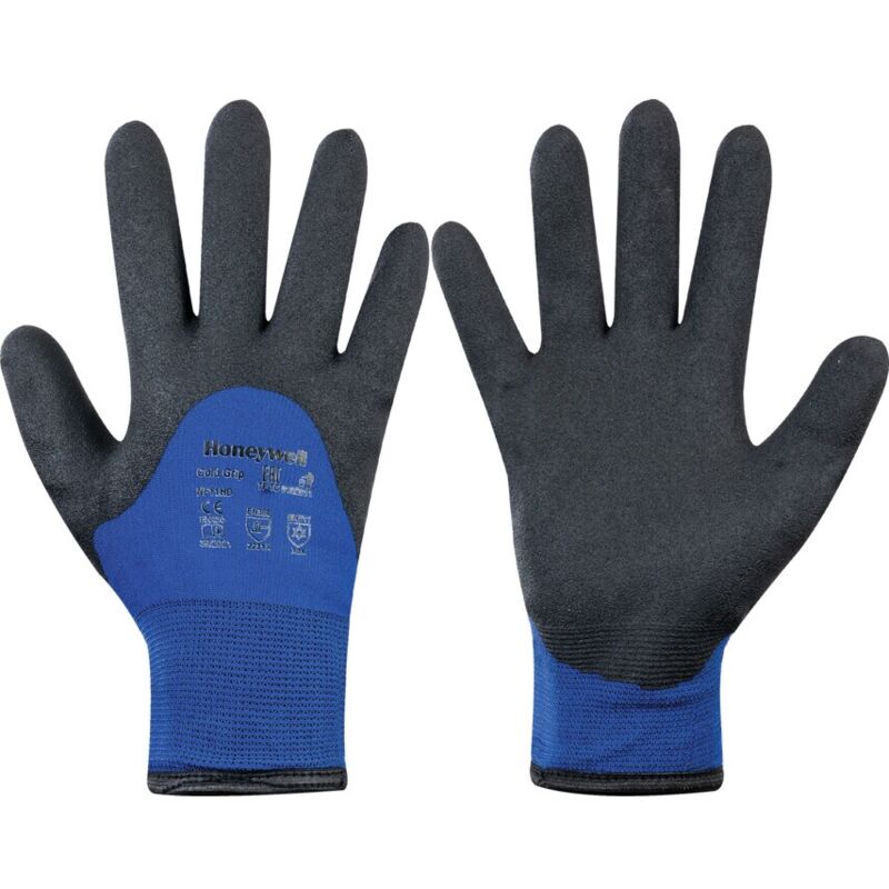 NF11HD Cold Grip Black Foam Nitrile Gloves Size 10 - Blue Black - Honeywell