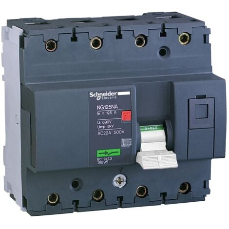 SCHNEIDER ELECTRIC Interrupteur-sectionneur NG125NA - 4P - 100A - largeur 12 pas de 9 mm - 18899