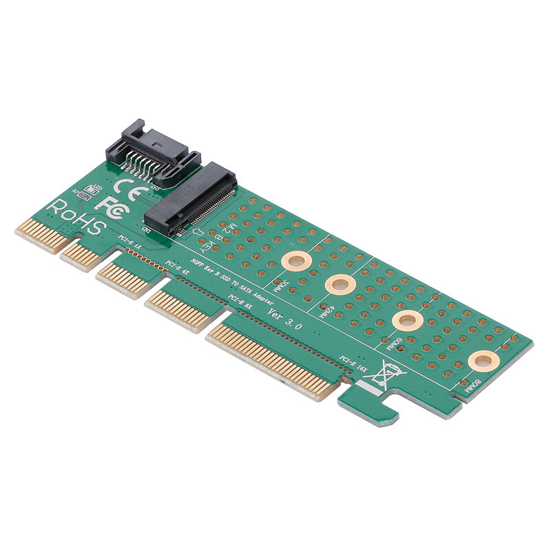 

NGFF M.2 B Key SATA-Bus SSD a SATA3 Adaptador Tarjeta convertidora PCI Express Ranura con disipador de calor Cable SATA Soporta 2230 2242 2260 2280