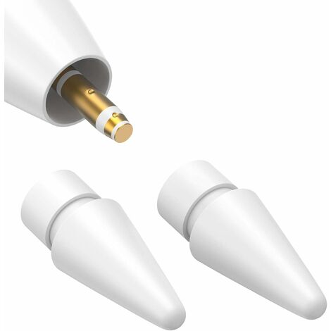 Nib de Remplacement Compatible avec Apple Pencil, [2 pièces] Pointes Accessoires de Remplacement pour Apple iPad Pro 11/9,7/10,5/12.9 Crayon Apple, 2 Blanc