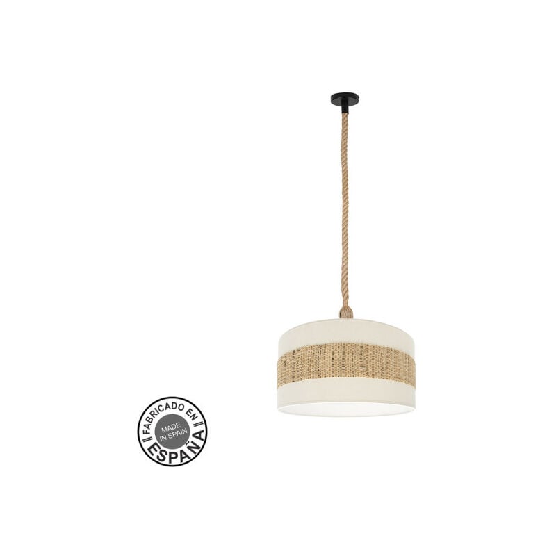 Fabrilamp - abrila akunadecor Pendentif avec abat-jour Modèle Nicaragua Blanc Avec corde