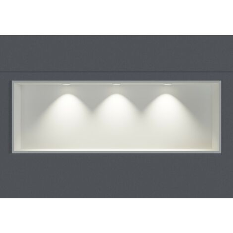 Nicchia da parete NT306010X in acciaio inox con ripiano portaoggetti - 30 x  60 x 10 cm (L x A x P) - colore selezionabile