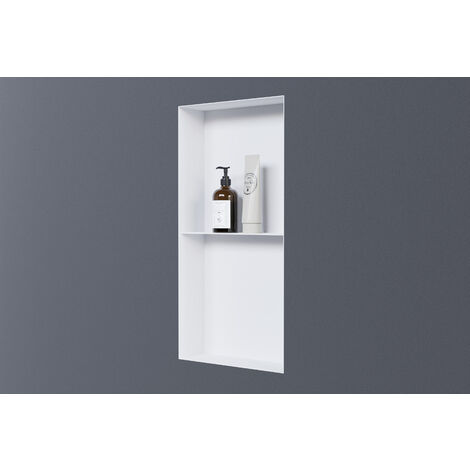 Nicchia da parete in acciaio inox BS603010 senza bordo - 60 x 30 x