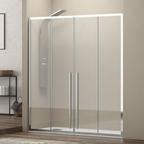 Nicchia doccia 190 cm doppio scorrevole vetro 8mm altezza 200h  KEL6000 kamalu