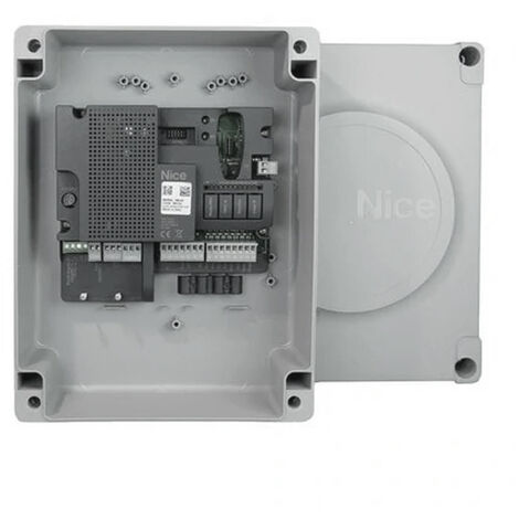Nice – Centrale de commande pour portails battants 230V – MC800 – Technologie BlueBUS – Contrôle à distance via application mobile