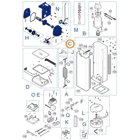 NICE - code SPAMG287A00A Unité de réduction LBARR10 de remplacement