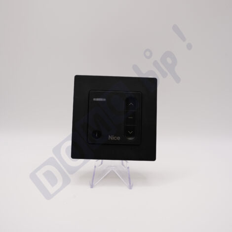 NICE DOMI W1 NOIR - Télécommande murale bidirectionnel pour volets roulants - Fréquence 433.92 mhz - 3 boutons - Remplace l'ancienne gamme ERA W1 - Compatible OXI, OXIBD, FLOX2R, OX2