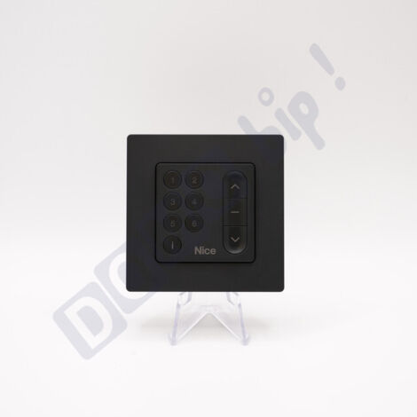 NICE DOMI W6 NOIR - Télécommande murale bidirectionnel pour volets roulants - Fréquence 433.92 mhz - 6 boutons - Remplace l'ancienne gamme ERA W6 - Compatible OXI, OXIBD, FLOX2R, OX2