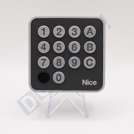 Nice EDSWG : Clavier à code sans fil pour portails et portes de garage - 13 touches rétroéclairées - IP54 - Fréquence : 433,92 MHz