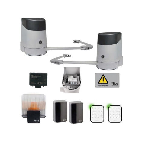 NICE - HOPPBDKCE Kit automatisme pour portails battants (vantail jusqu'à 2,4m)