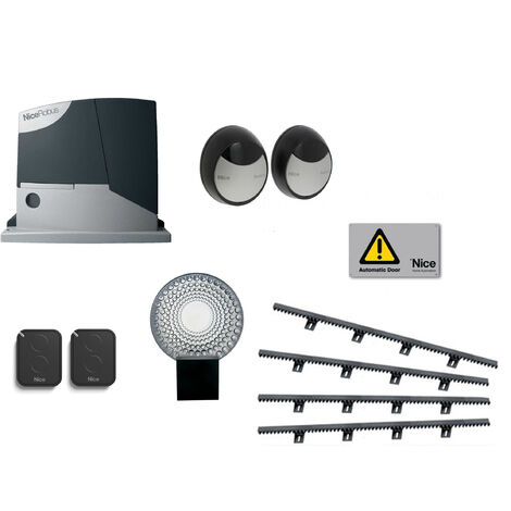 NICE Kit Automatisme de portail coulissant ROBUS 400 + 4m cremaillere + 1 On2E
