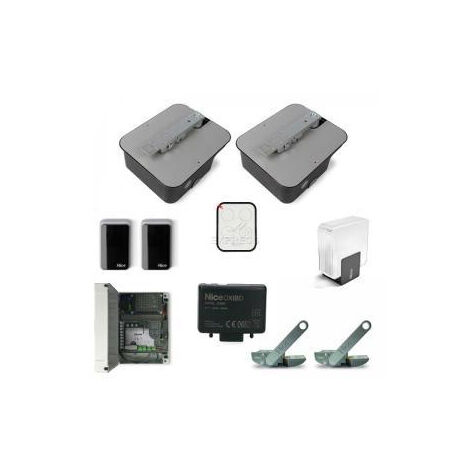 Nice – Kit de motorisation de portail enterré 24V – Charge max 300 kg – Longueur vantail max 3m – Indice de protection IP67 - MFAB3024KCE