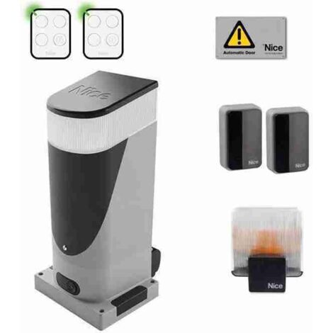 Nice – Kit de motorisation pour portail coulissant jusqu'à 400 kg – Longueur maximale 6 m – Moteur électromécanique 24 Vdc – SLH400BDKCE