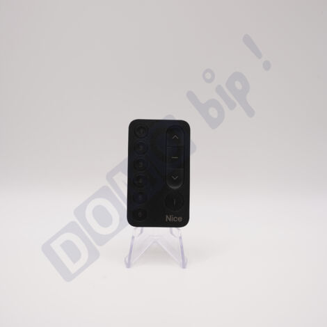NICE MINI DOMI 6 NOIR - Télécommande 6 canaux ultra-portable pour portails, porte de garage, volet roulant, éclairage - Auto-apprentissage - Compatible OXIBD, OX2, FLOX2R, OXI – 433,92 MHz - Rolling C