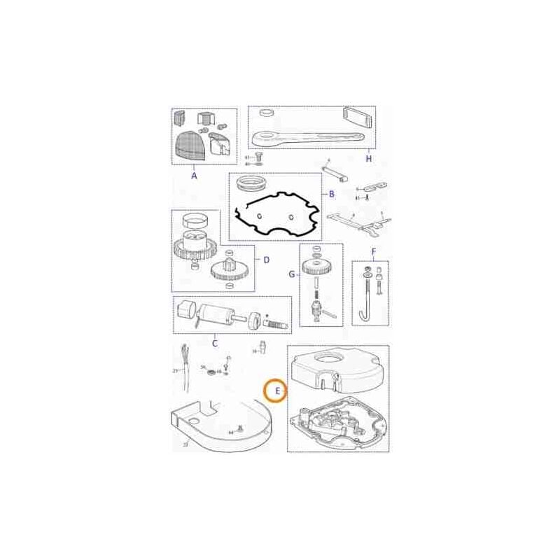 RMHWU1005 Groupe de coque externe WU1 Moteur moovo Pièce de rechange d'origine Nice RMHWU1005