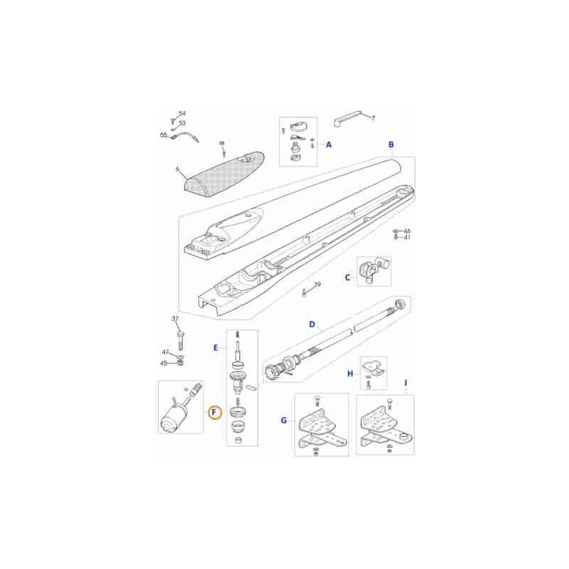 Groupe moteur électrique RMHWG2020 WG10 WG10S Mhouse Pièce de rechange d'origine Nice RMHWG2020