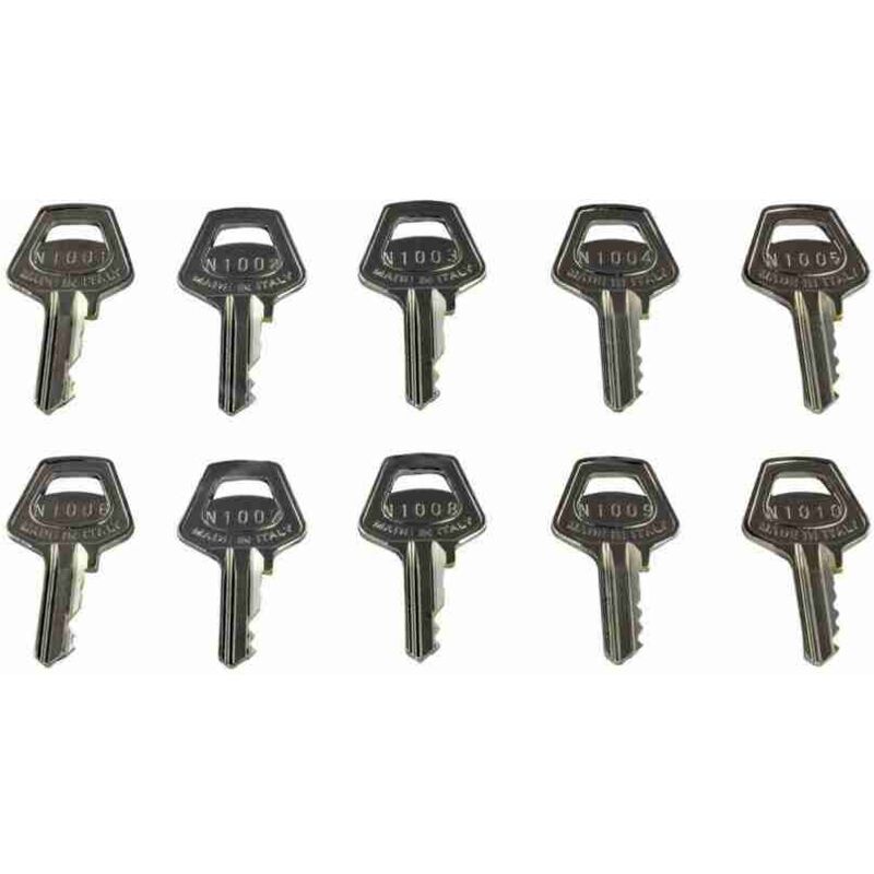 PR10CHS Jeu de 10 clés numérotées Pièce de rechange d'origine NICE PR10CHS
