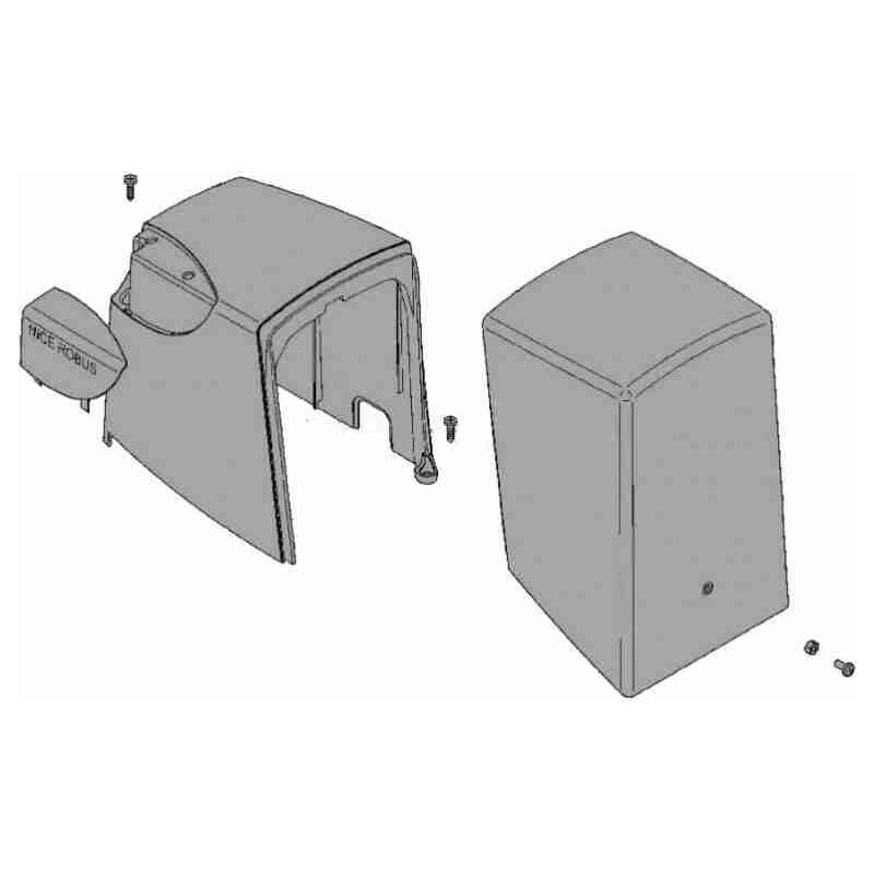 PRRB03D Boîtier externe Groupe plastique robus RB250HS Pièce de rechange d'origine Nice PRRB03D