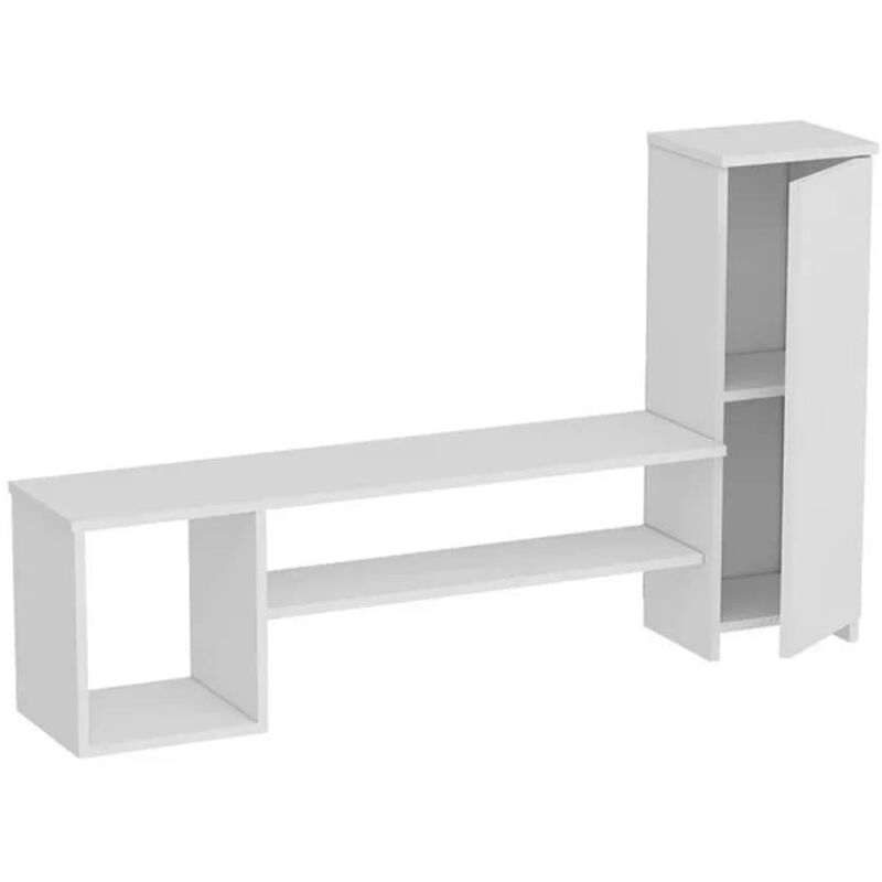 

Homemania Mueble para TV Nice blanco 151x29,5x40/90 cm - Blanco