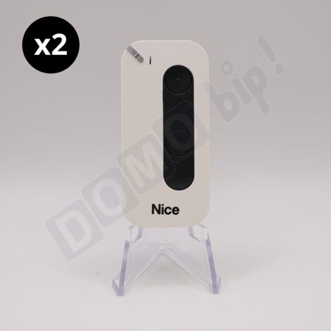 NICE MYGO2BD - Lot de 2 Télécommandes 2 Canaux pour portails et porte de garage - Fréquence 433,92 MHz - Codage : Bidirectionnelle BD & O-Code