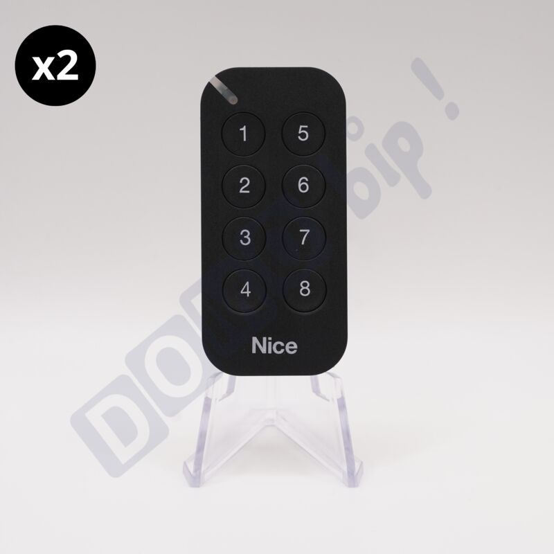 MyGo8 – Lot de 2 télécommandes 8 canaux pour portails et garages – Nouvelle version de la ON9E - Compatible O-Code & O-Code/A - Rolling Code - 433,92