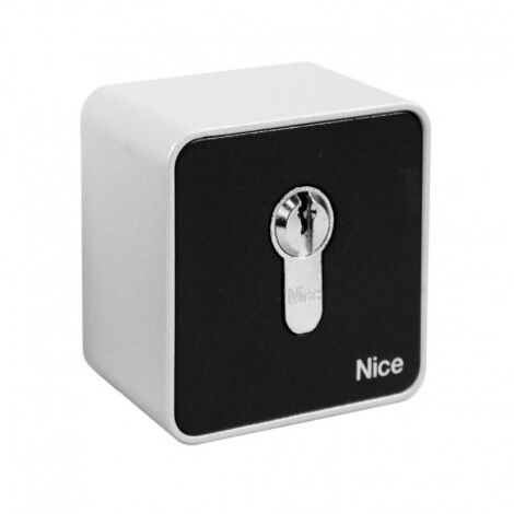 Nice – Sélecteur à clef cylindre européen – Télécommande pour motorisations – Boîtier en aluminium – 14mm encastré